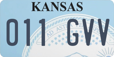 KS license plate 011GVV