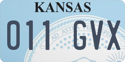 KS license plate 011GVX