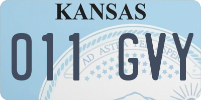 KS license plate 011GVY