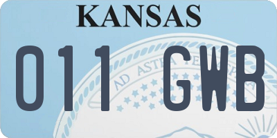 KS license plate 011GWB