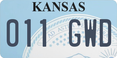 KS license plate 011GWD