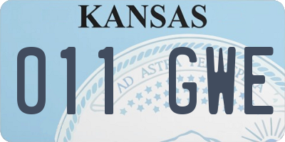 KS license plate 011GWE