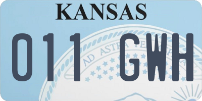 KS license plate 011GWH