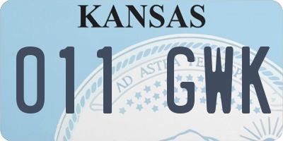 KS license plate 011GWK