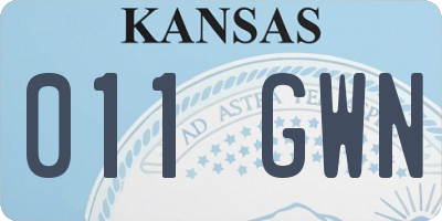 KS license plate 011GWN