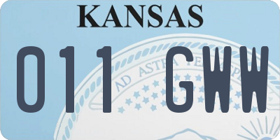 KS license plate 011GWW