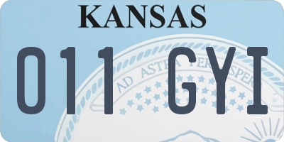 KS license plate 011GYI