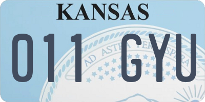 KS license plate 011GYU