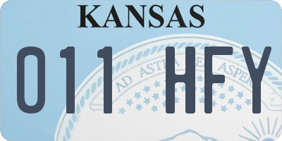 KS license plate 011HFY