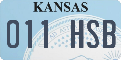 KS license plate 011HSB