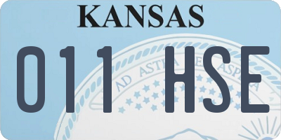 KS license plate 011HSE