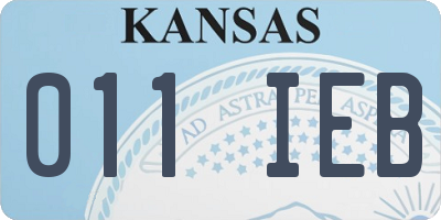 KS license plate 011IEB