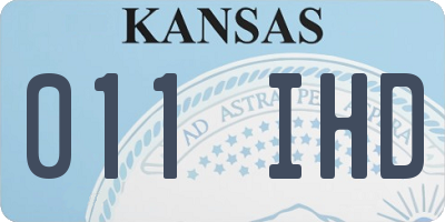 KS license plate 011IHD
