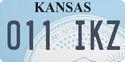 KS license plate 011IKZ