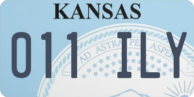 KS license plate 011ILY