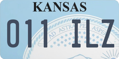 KS license plate 011ILZ