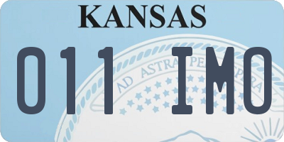 KS license plate 011IMO
