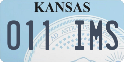 KS license plate 011IMS