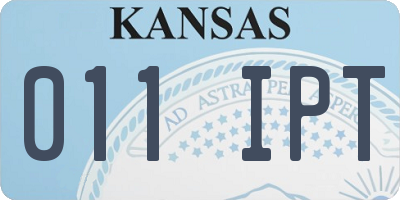 KS license plate 011IPT