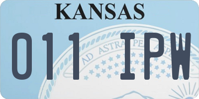 KS license plate 011IPW