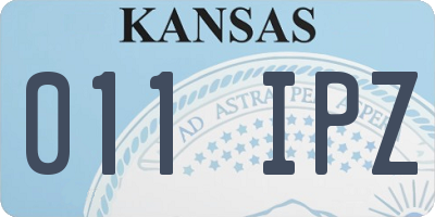 KS license plate 011IPZ