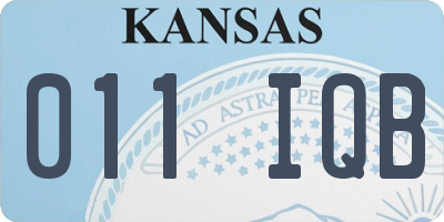 KS license plate 011IQB