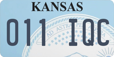 KS license plate 011IQC