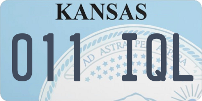KS license plate 011IQL