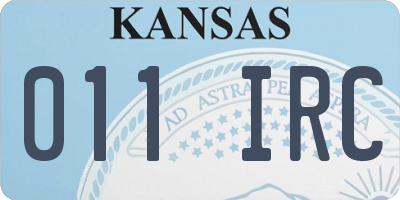 KS license plate 011IRC