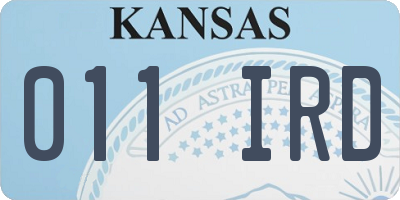 KS license plate 011IRD
