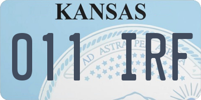 KS license plate 011IRF