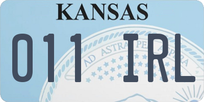 KS license plate 011IRL