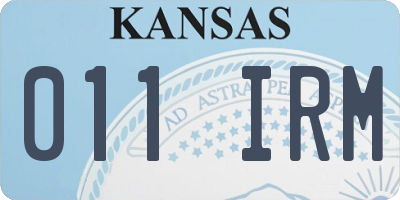 KS license plate 011IRM