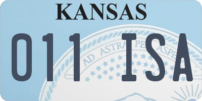 KS license plate 011ISA