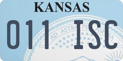 KS license plate 011ISC
