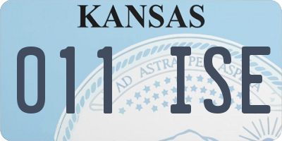 KS license plate 011ISE