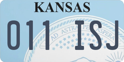 KS license plate 011ISJ