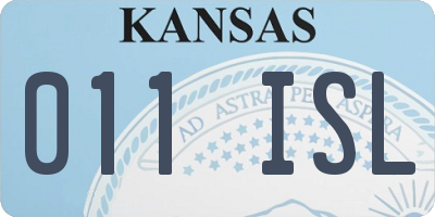 KS license plate 011ISL