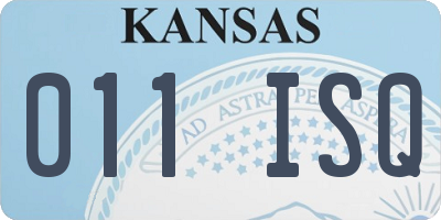 KS license plate 011ISQ