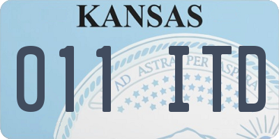 KS license plate 011ITD