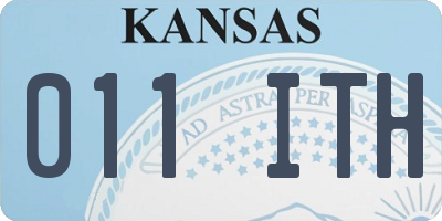 KS license plate 011ITH