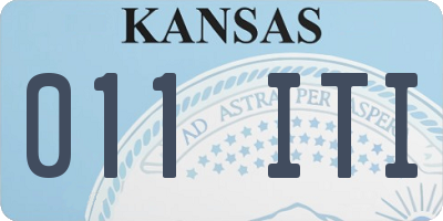 KS license plate 011ITI