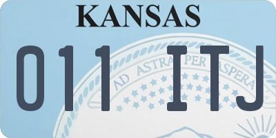 KS license plate 011ITJ