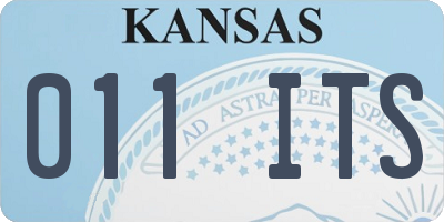 KS license plate 011ITS