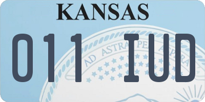KS license plate 011IUD