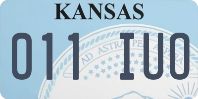 KS license plate 011IUO