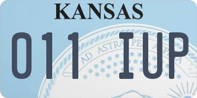 KS license plate 011IUP