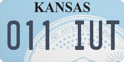 KS license plate 011IUT