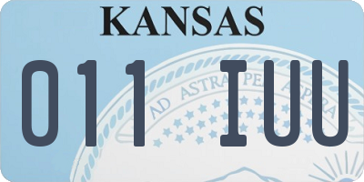 KS license plate 011IUU