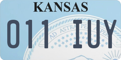 KS license plate 011IUY